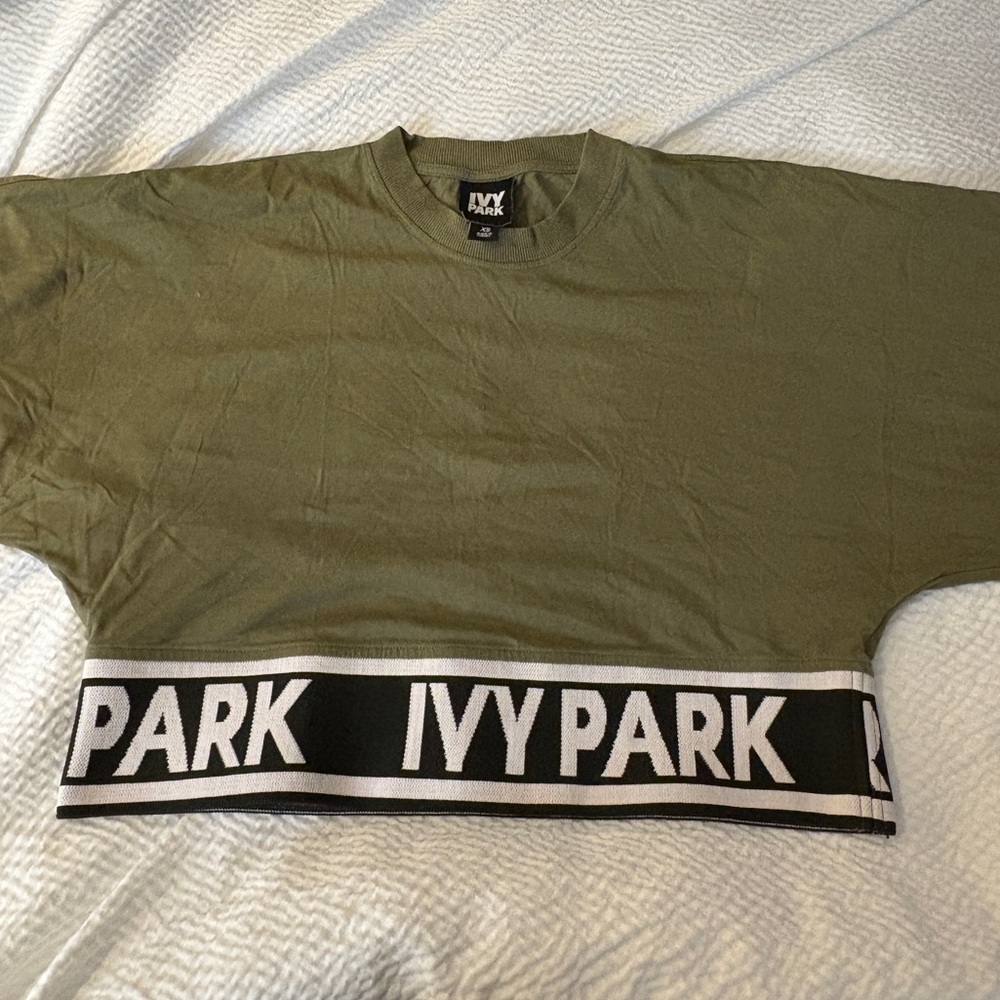 Ivy Park Olive Green Crop Top - Picture 2 of 7